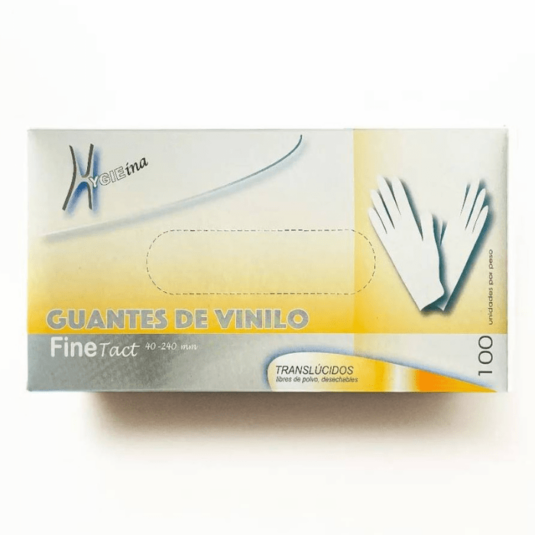 GUANTES VINILO LIBRES DE POLVO 100 UNIDADES TALLA M