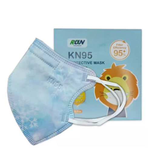 MASCARILLA KN95 NIÑO COLOR CELESTE 10 UNIDADES